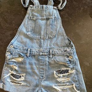 American Eagle overall shorts